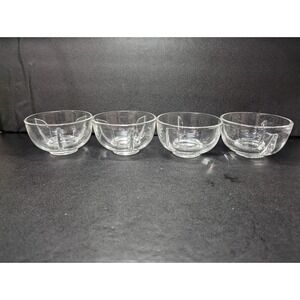 Fostoria Mademoiselle Ice Dish Set, Shrimp Cocktail Dish, Vtg Glassware Set of 4